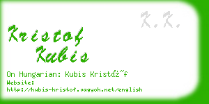 kristof kubis business card